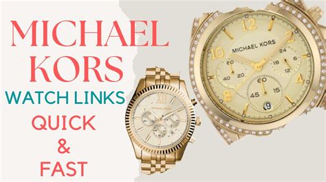 how to remove links from michael kors bradshaw watch|michael kors watch extra links.